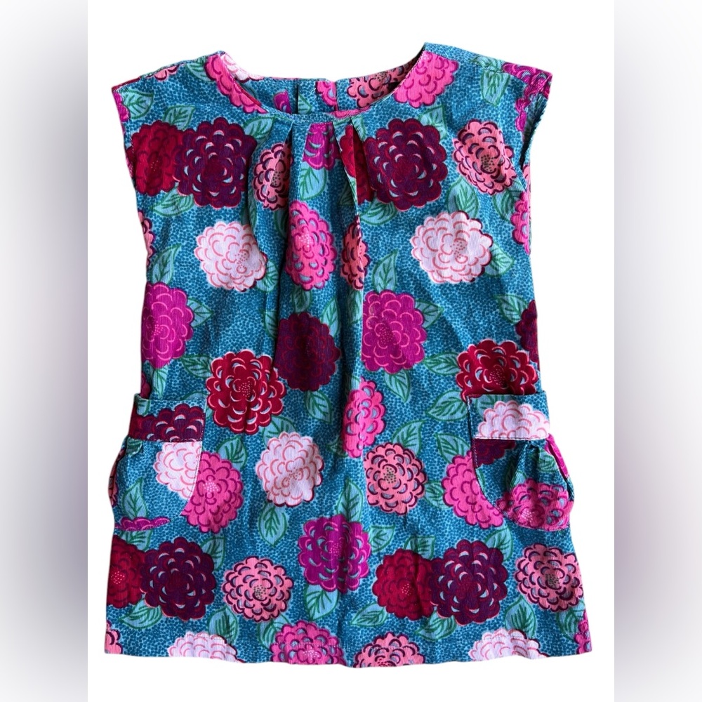 Tea Collection 12-18mo Infant Micro Corduroy Vibrant Floral Shift Soft Dress